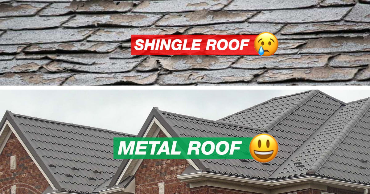 metal roofing compared to shingle roof