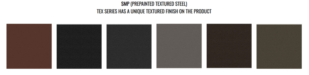 standing seam metal roof colours